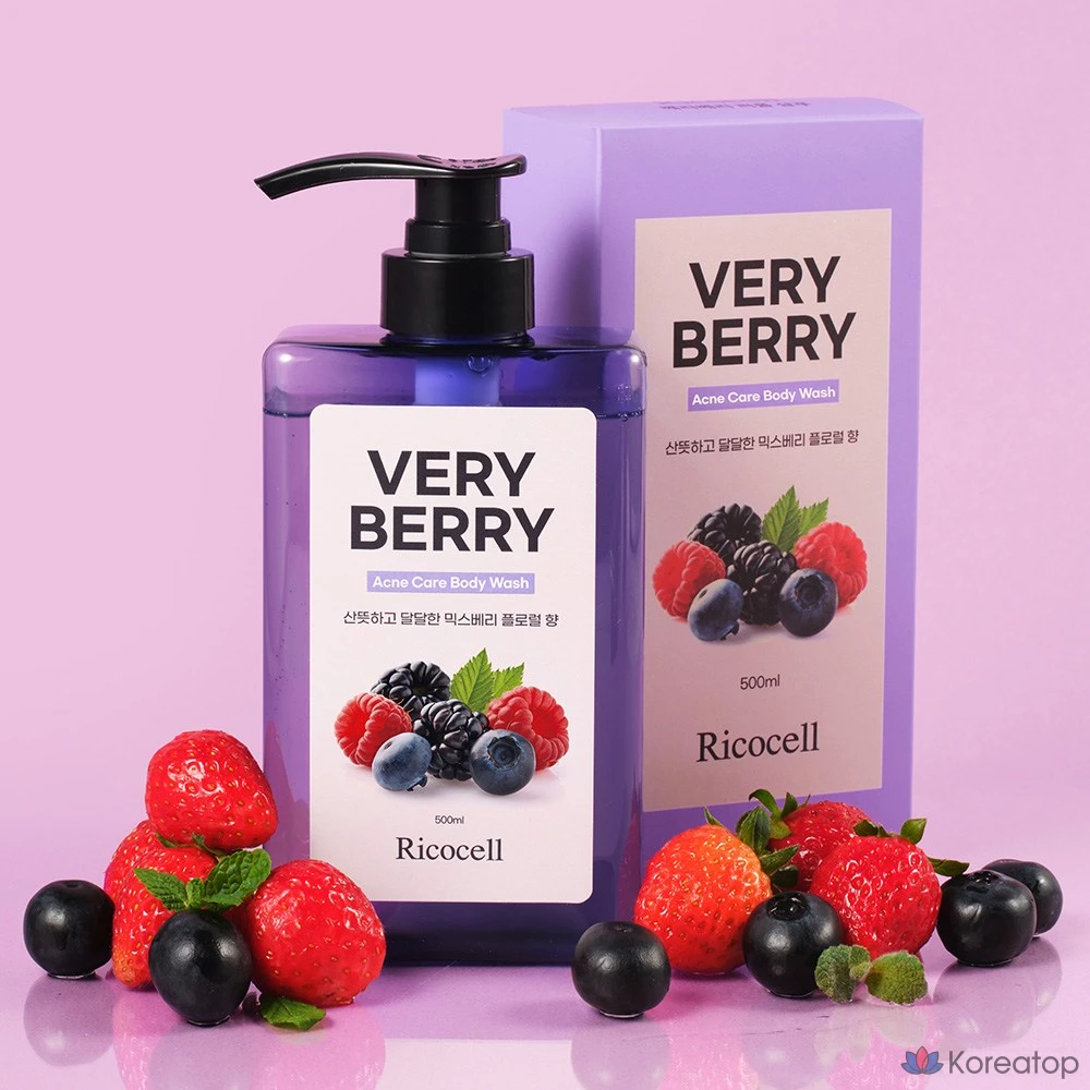 Очищающий гель для душа Ricocell Berry Berry Body Wash, 500 мл, 1 шт.