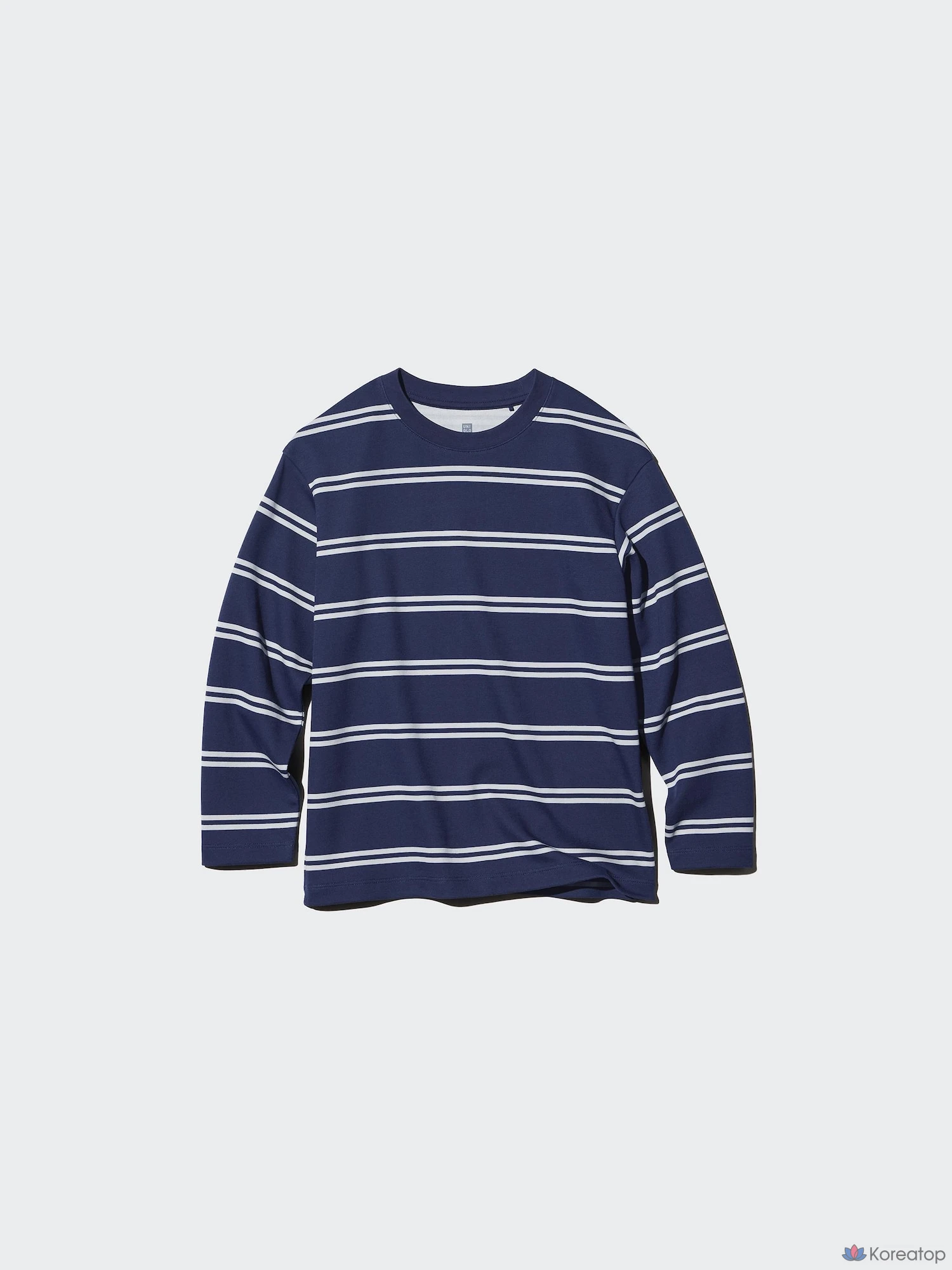 Футболка детская Uniqlo AIRism Cotton Stripe Crew Neck Long Sleeve T-Shirt
