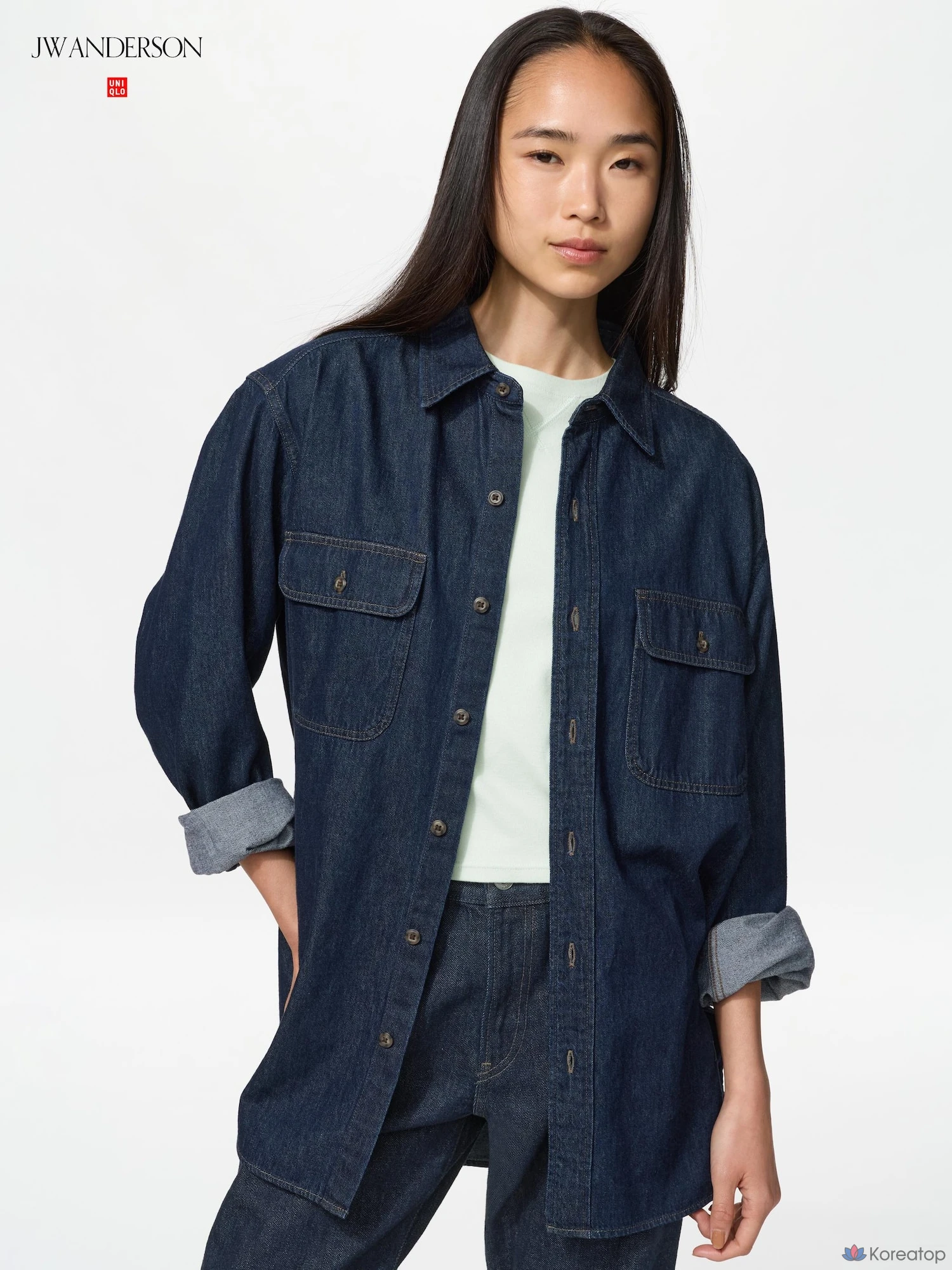 Джинсовая рубашка Uniqlo