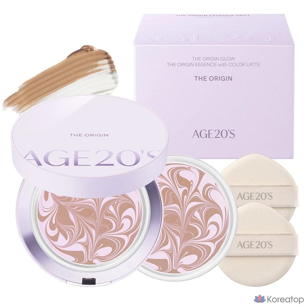 Кушон AGE 20S Diorigin Essence Pact, оттенок 23 Lavender Latte, 12.5 г + 12.5 г, 1 шт.