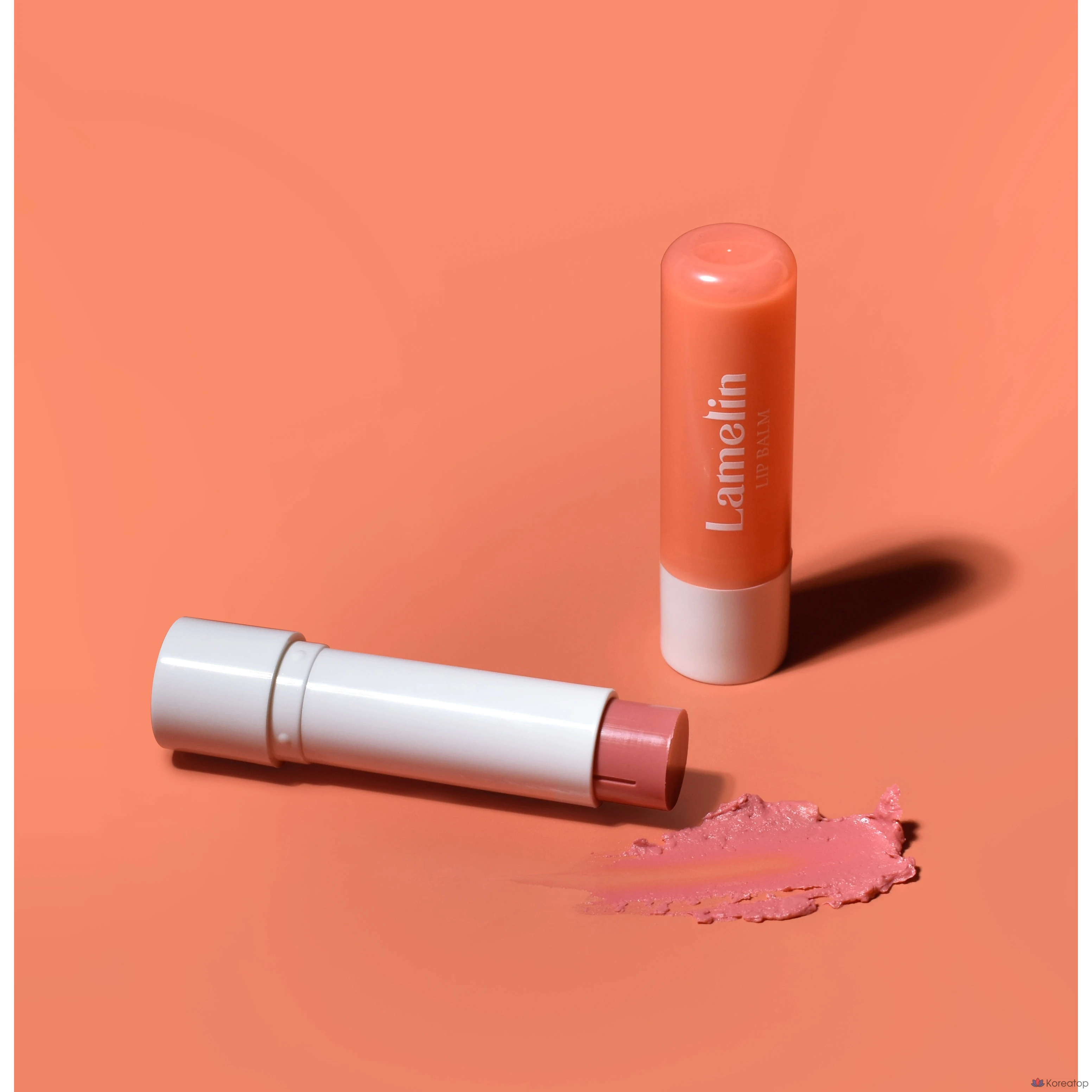 Бальзам для губ Lamelin Glow Fit Moisture Lip Balm, оттенок Peach Pink, 4.3 г, 1 шт.