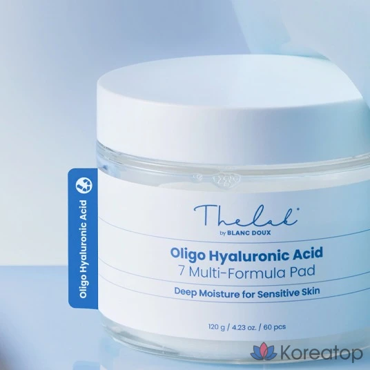 Пэды для лица THE LAB by blanc doux Oligo Hyaluronic Acid 7 Multi Formula, 120 г, 60 шт.