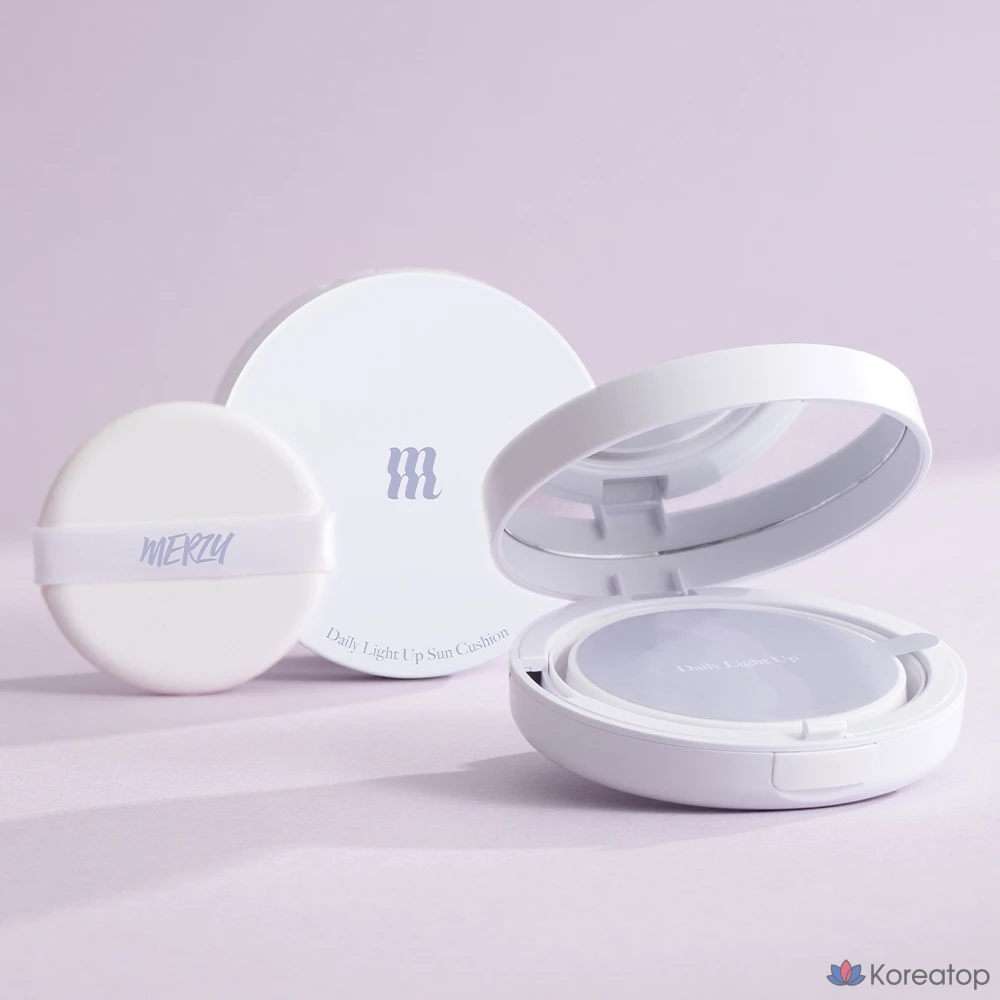 Солнцезащитный кушон MERZY Daily Light Up Sun Cushion SPF50+ PA++++, 12 г, 1 шт.