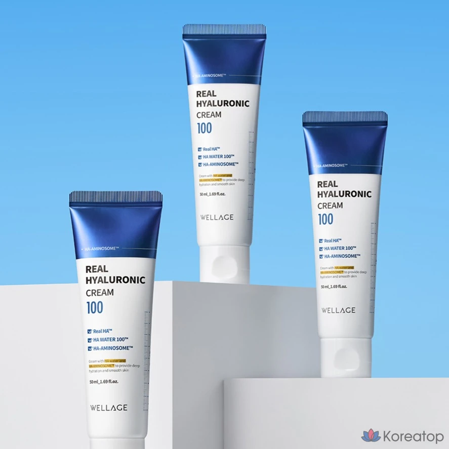 Крем WELLAGE Real Hyaluronic 100 Cream, 50 мл, 1 шт.