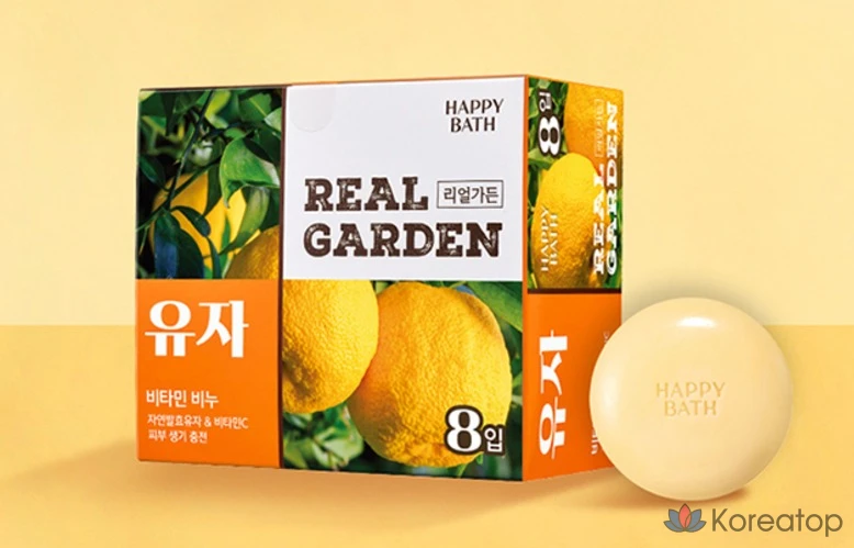 Мыло Happy Bath Real Garden Vitamin Yuja, 90 г