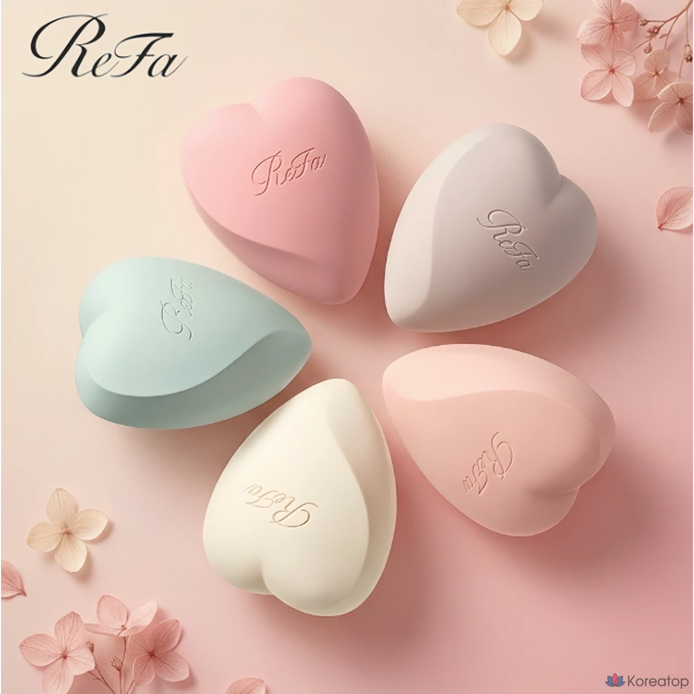 Расческа для волос ReFa Heart Brush for Scalp, оттенок Matte Peach, 1 шт.
