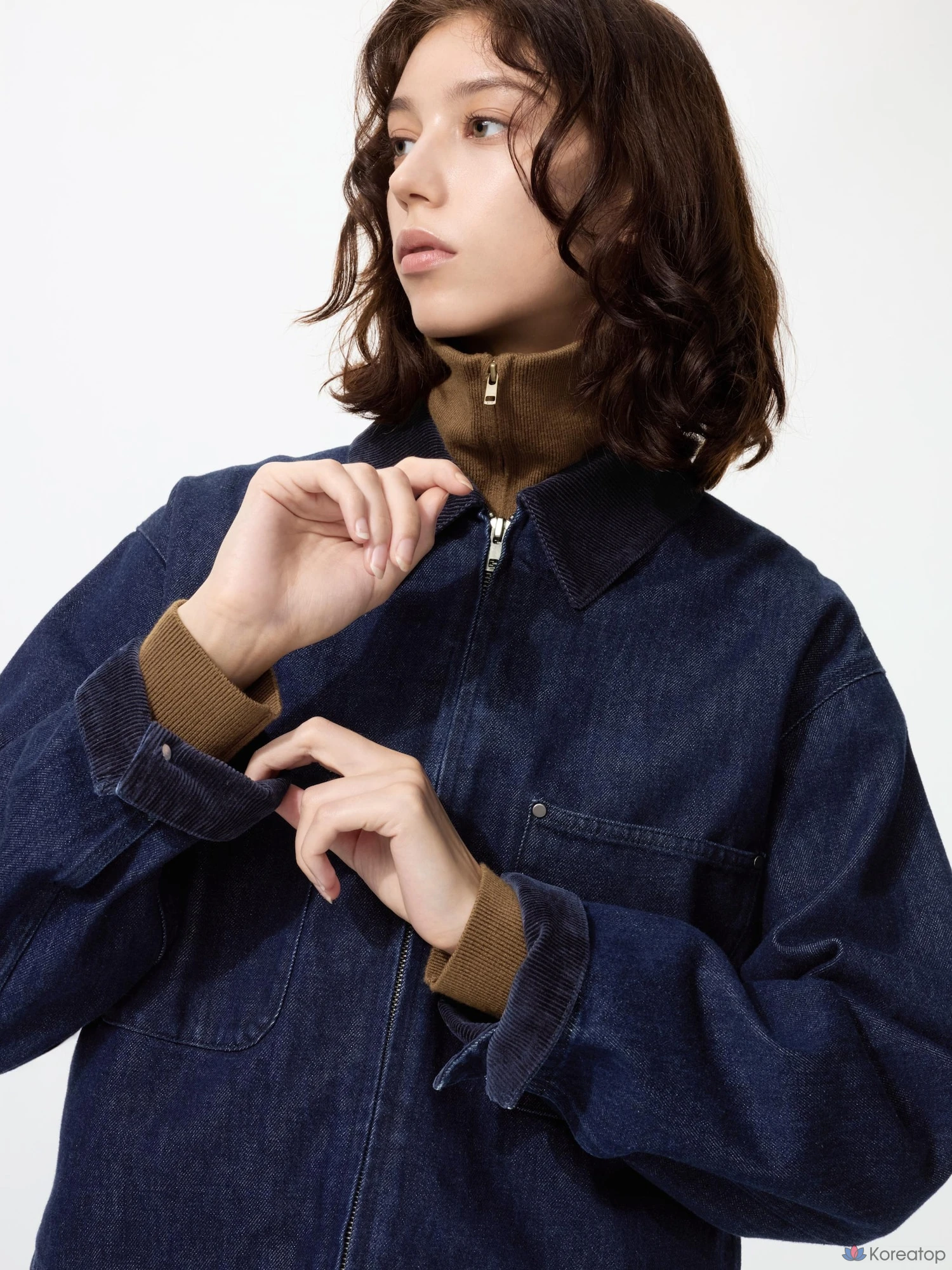 Куртка джинсовая короткая на молнии Uniqlo
