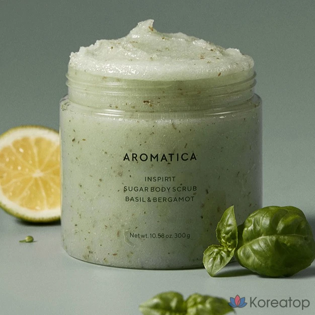 Скраб для тела Aromatica Inspirit Sugar Body Scrub Basil &amp; Bergamot, 300 г, 1 шт.