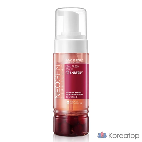 Очищающая пенка Neogen Dermalogy Real Fresh Cranberry Cleansing Foam, 160 г, 1 шт.