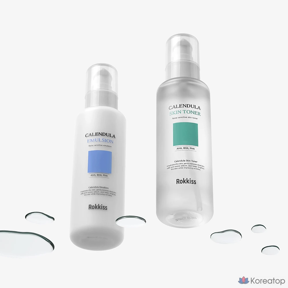 Набор для ухода Rokkiss Calendula Skin Toner + Emulsion Set, 150 мл + 150 мл, 1 шт.