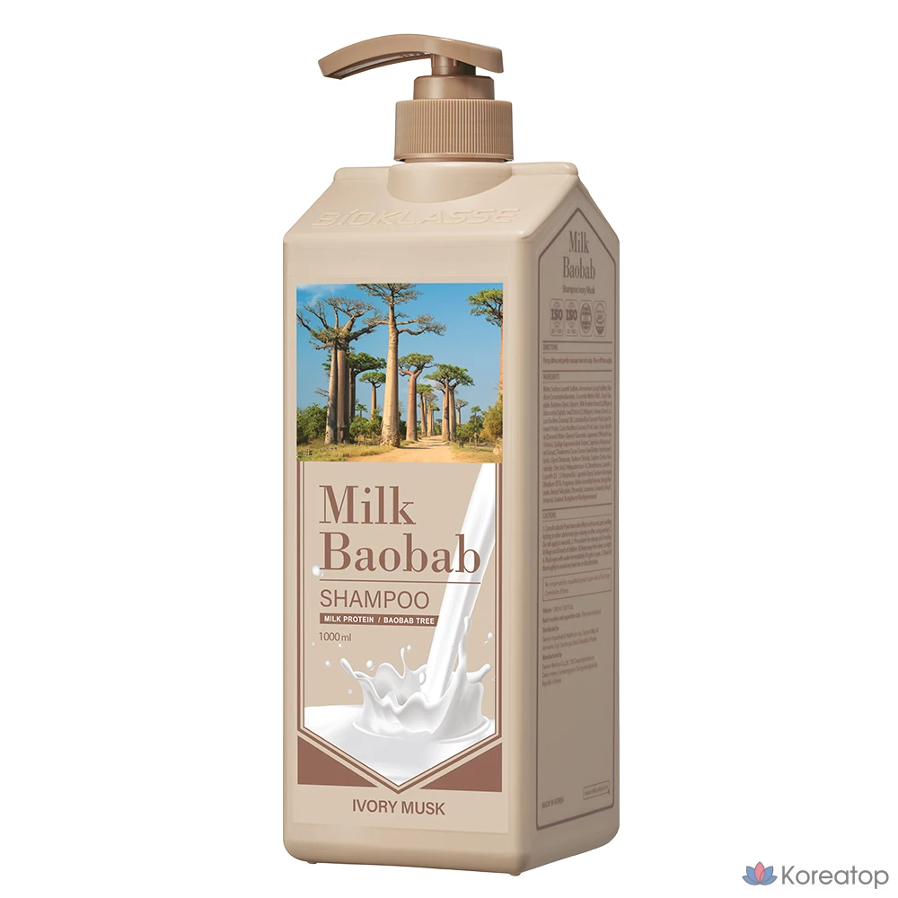 Шампунь Milk Baobab, аромат Ivory Musk, 1 л, 1 шт.