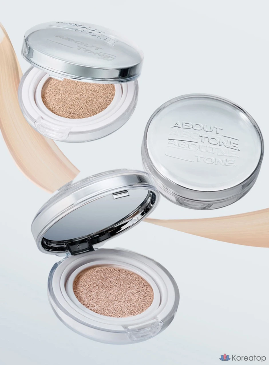 Кушон ABOUT TONE Skin Layer Fit Cushion Refill, оттенок 21.5 Warm Beige, 13 г, 1 шт., фото 5