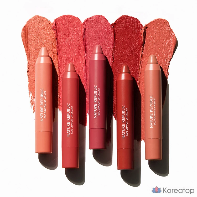Тинт для губ Nature Republic By Flower Eco Crayon Lip Velvet, оттенок 01 Angel Blush, 1 шт., фото 5