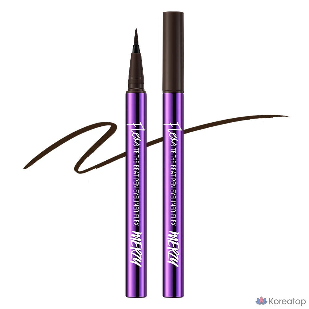 Айлайнер Merzy Bite The Beat Pen Eyeliner Flex, оттенок Modern Brown, 0.6 г, 1 шт.