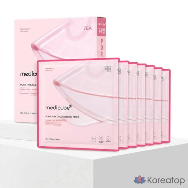 Тканевая маска для лица Medicube PDRN Pink Collagen Gel Mask, 7 шт.