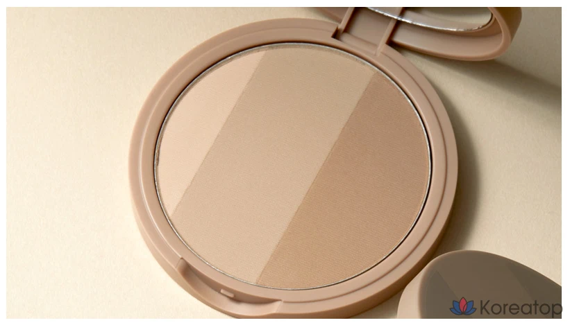 Палетка для контуринга Mqny Fake Up 3-Color Shading, оттенок Beige Brown, 9 г, 1 шт., фото 2