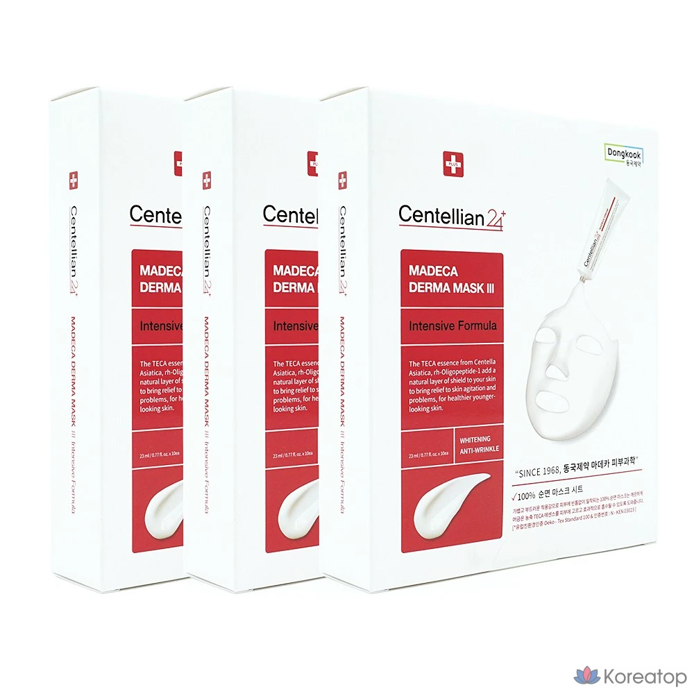 Тканевая маска для лица Centellian24 Madeca Derma Mask Pack 3 Intensive Formula, 30 шт.