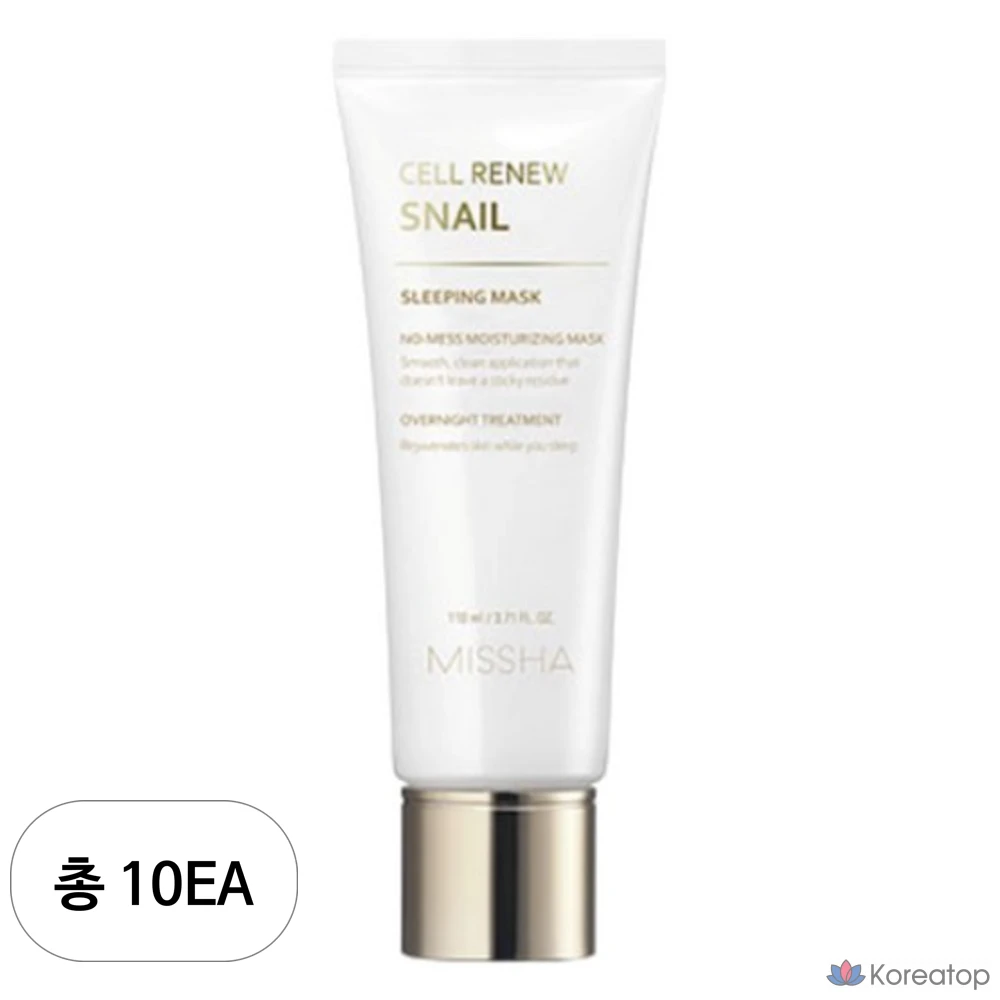 Спи маска для лица Missha Cell Renew Snail Sleeping Mask, 110 мл, 10 шт.