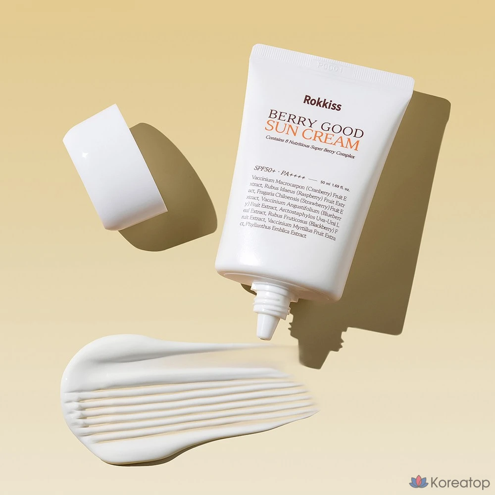 Солнцезащитный крем Rokkiss Berry Good Yumugiacha Sun Cream SPF50+ PA++++, 50 мл, 1 шт.