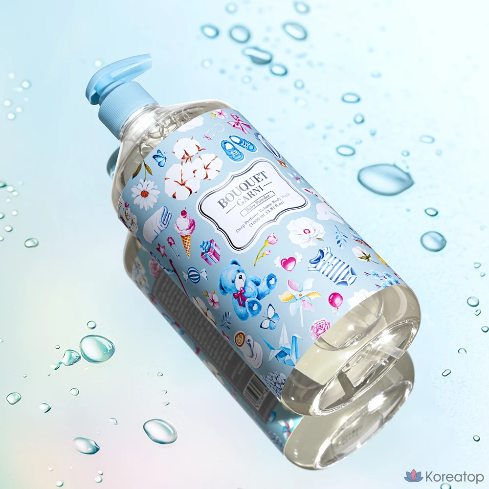 Гель для душа Bouquet Garni Deep Perfume Volume Body Wash Baby Powder, 1 л, 1 шт.