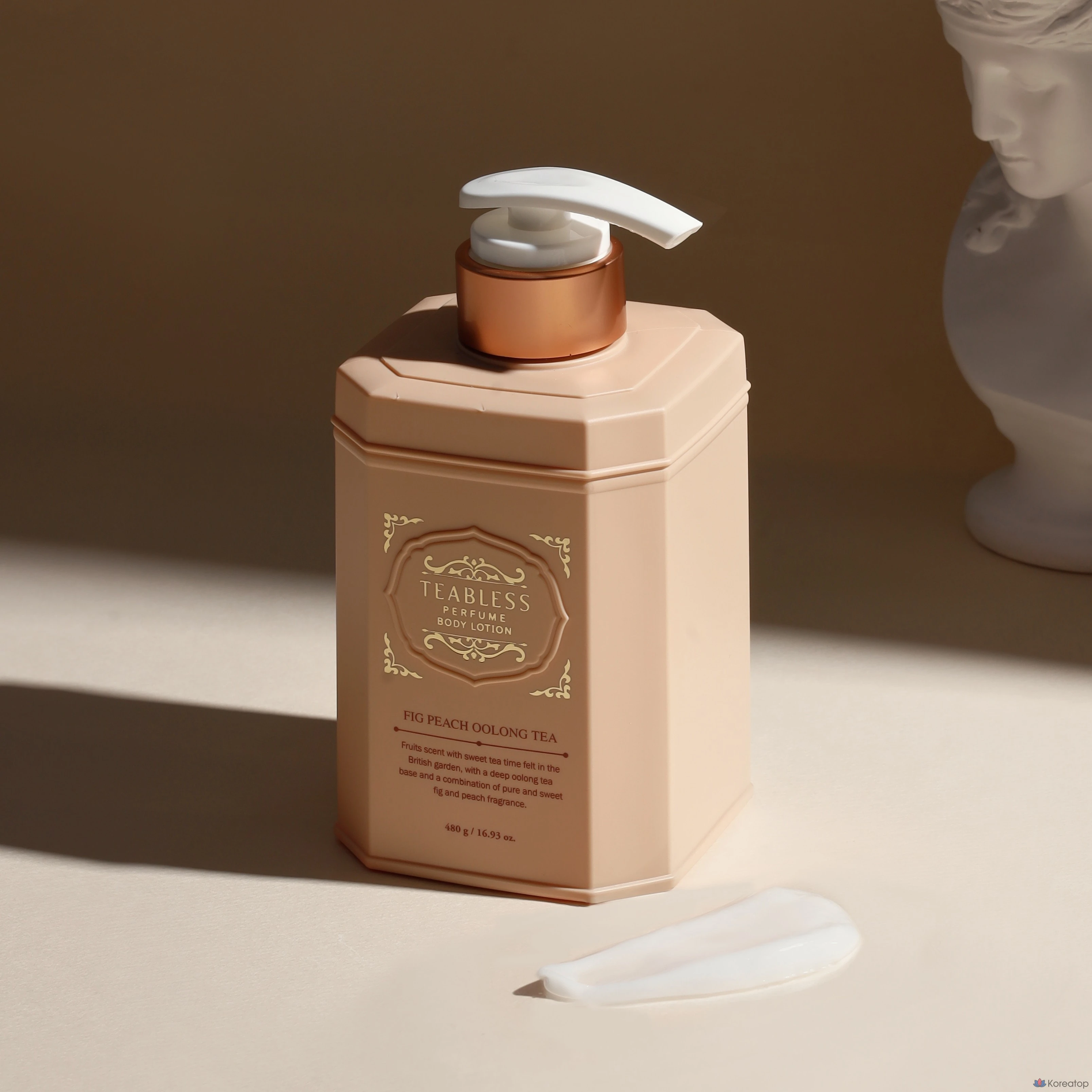 Лосьон для тела TEABLESS Perfume Body Lotion Pig Peach Oolong Tea, 480 г, 1 шт.