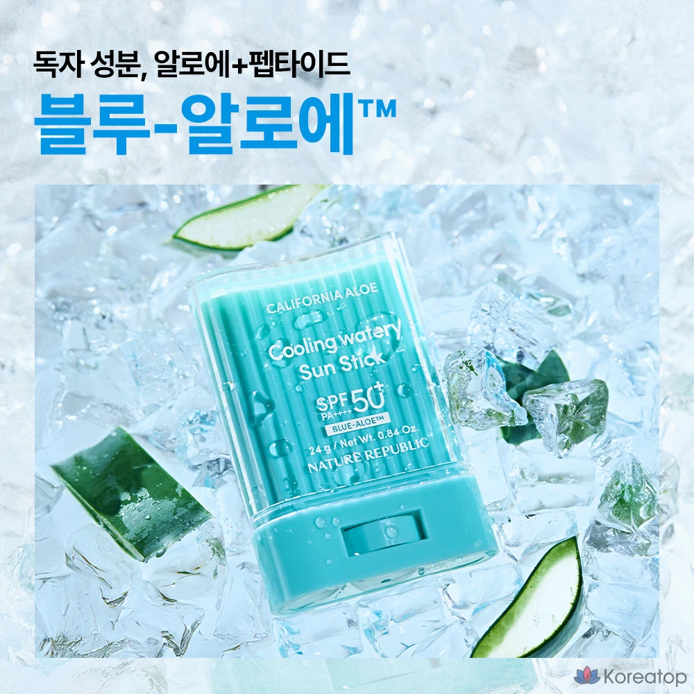 Солнцезащитный стик Nature Republic California Aloe Cooling Moisture Sun Stick SPF50+ PA++++, 24 г, 1 шт.