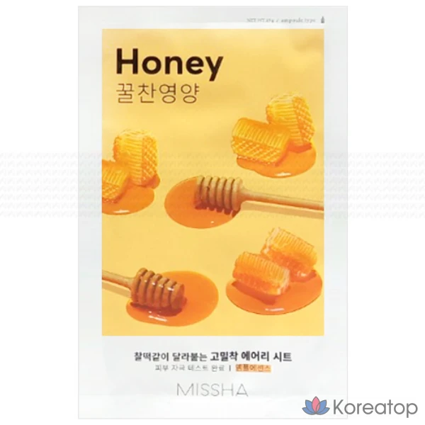Тканевая маска для лица Missha Airy Fit Sheet Mask Honey, 20 шт.