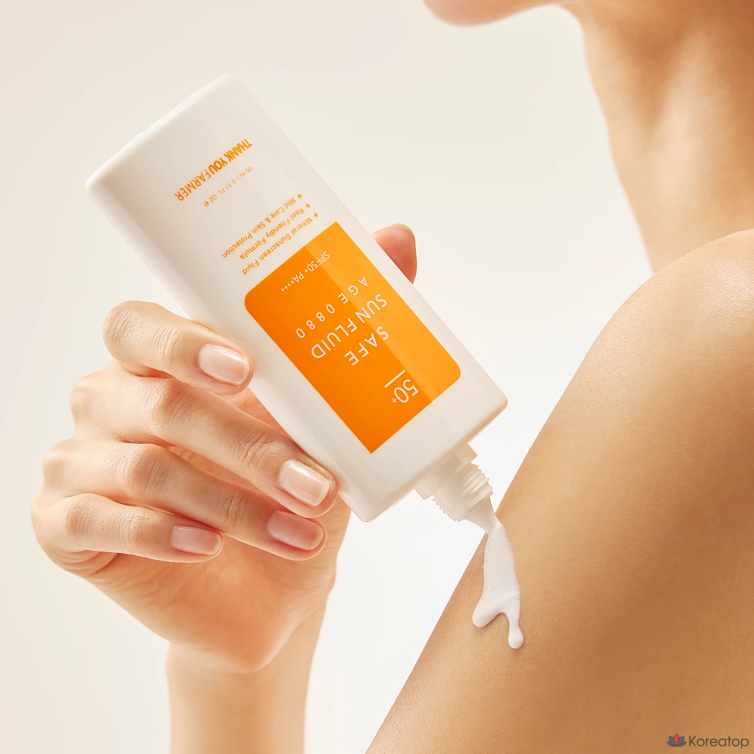 Солнцезащитный крем Thank You Farmer Safe Sun Fluid AGE 0880 SPF50+ PA++++, 100 мл, 1 шт.