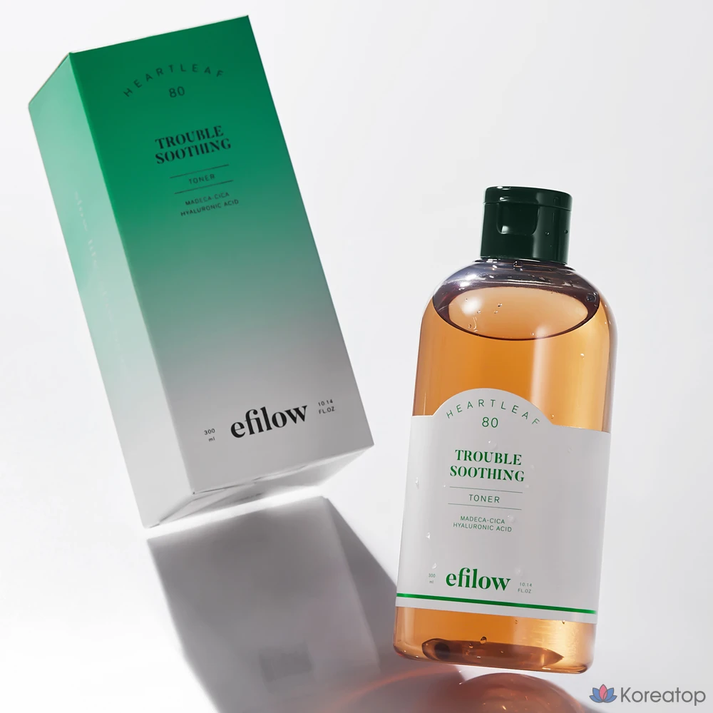 Тонер Efilow Houttuynia Cordata 80 Hyalu Cica Trouble Soothing, 300 мл, 1 шт.