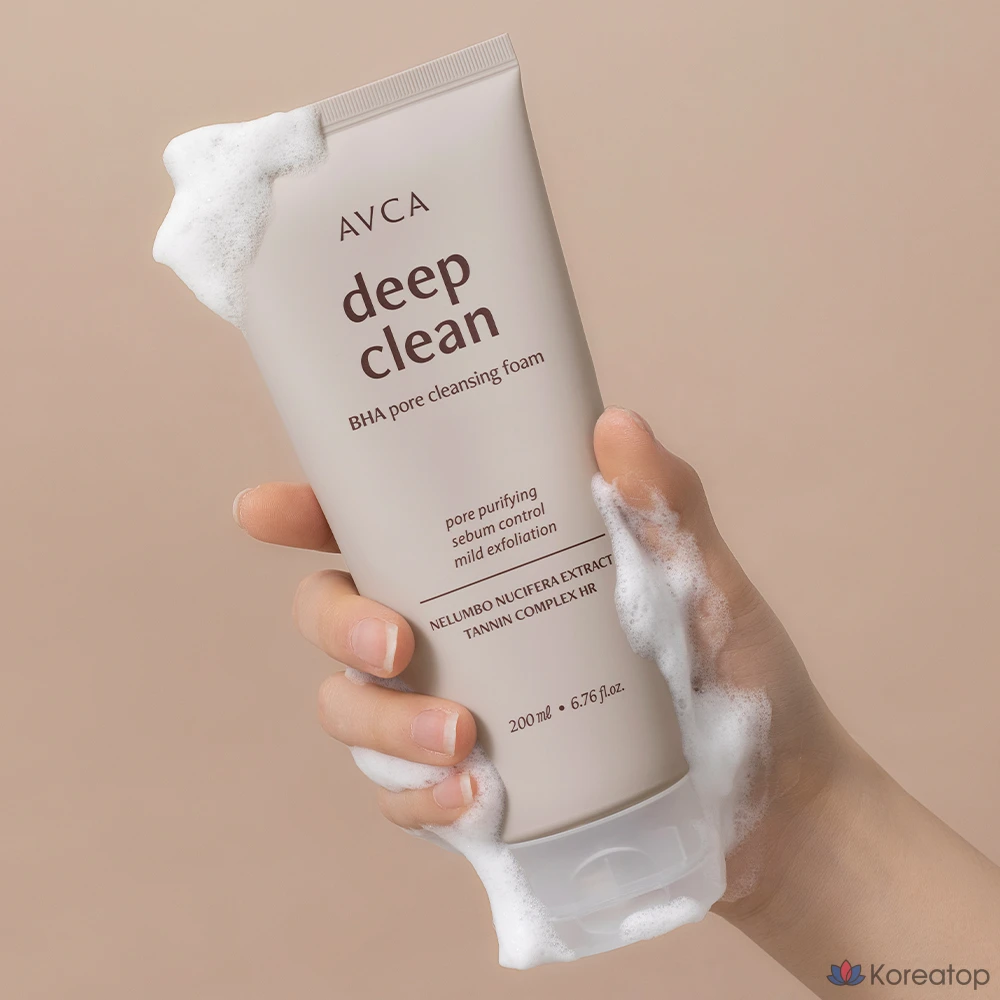 Очищающая пенка AVCA Pore Deep Clean BHA Cleansing Foam, 200 мл, 1 шт.