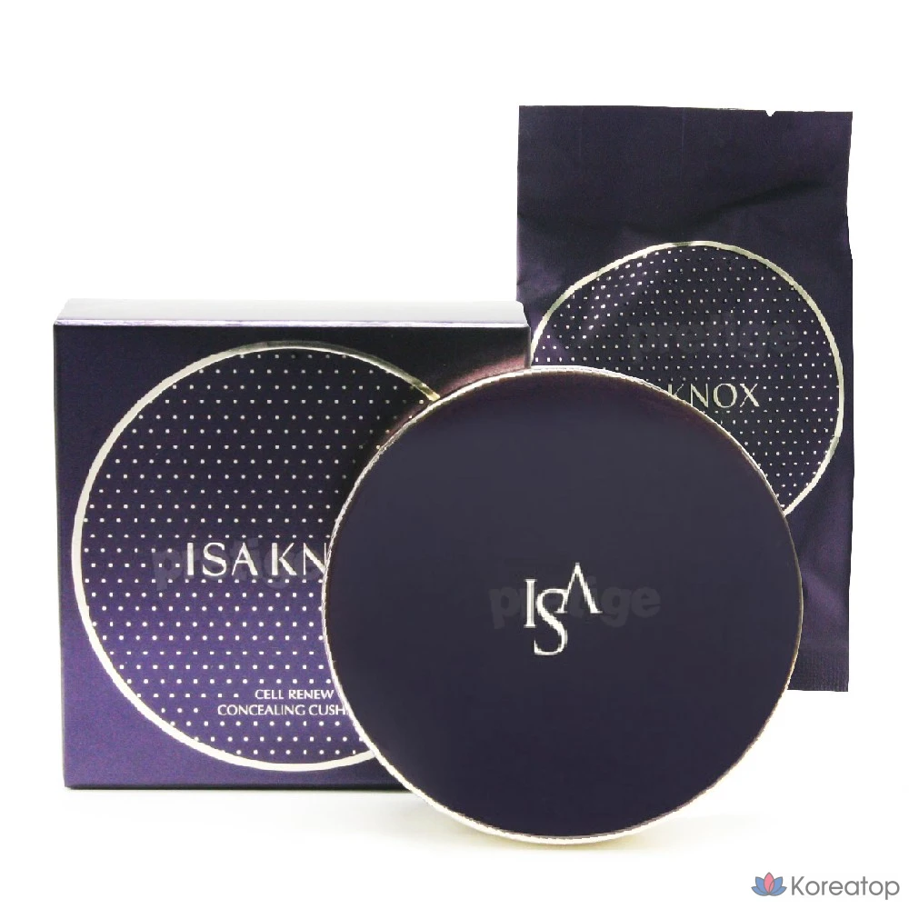Кушон Isa Knox Cellnew Concealing Cushion Foundation, оттенок 23 Natural Beige, 15 г, 1 шт.