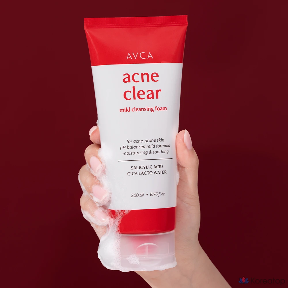 Очищающая пенка AVCA Acne Clear Cleansing Foam, 200 мл, 1 шт.