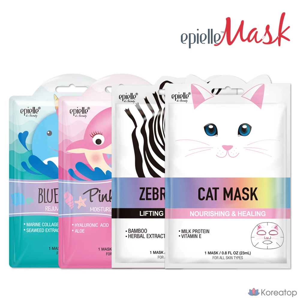 Тканевая маска для лица Epielle Character Mask White Cat, 12 шт., фото 5