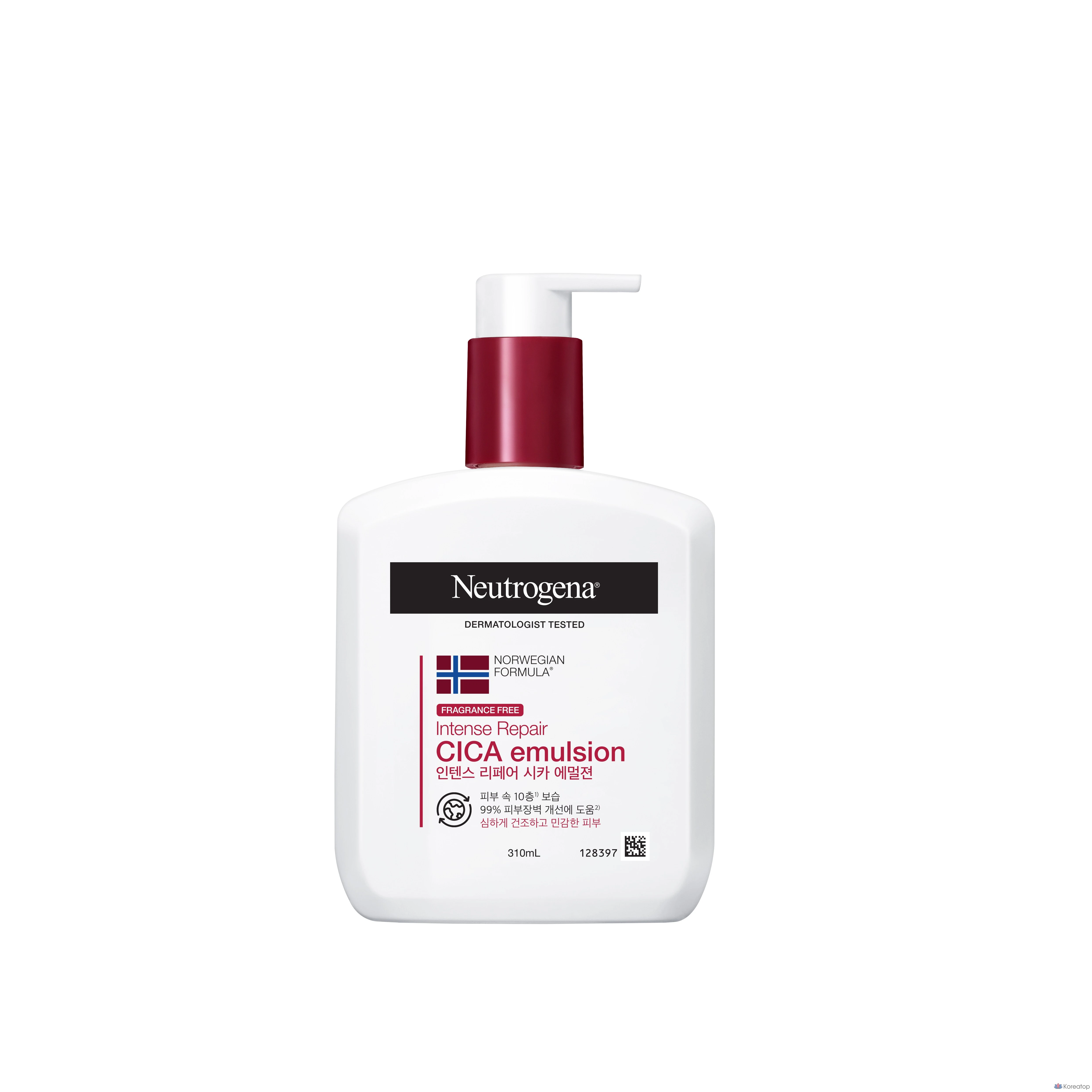 Эмульсия Neutrogena Intense Repair Cica Body Lotion, 310 мл, 1 шт., фото 4