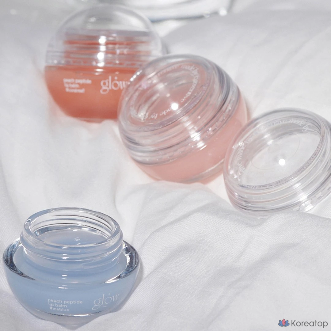 Бальзам для губ Glow Peach Peptide Lip Balm, оттенок Ice Blue, 8 г, 1 шт.