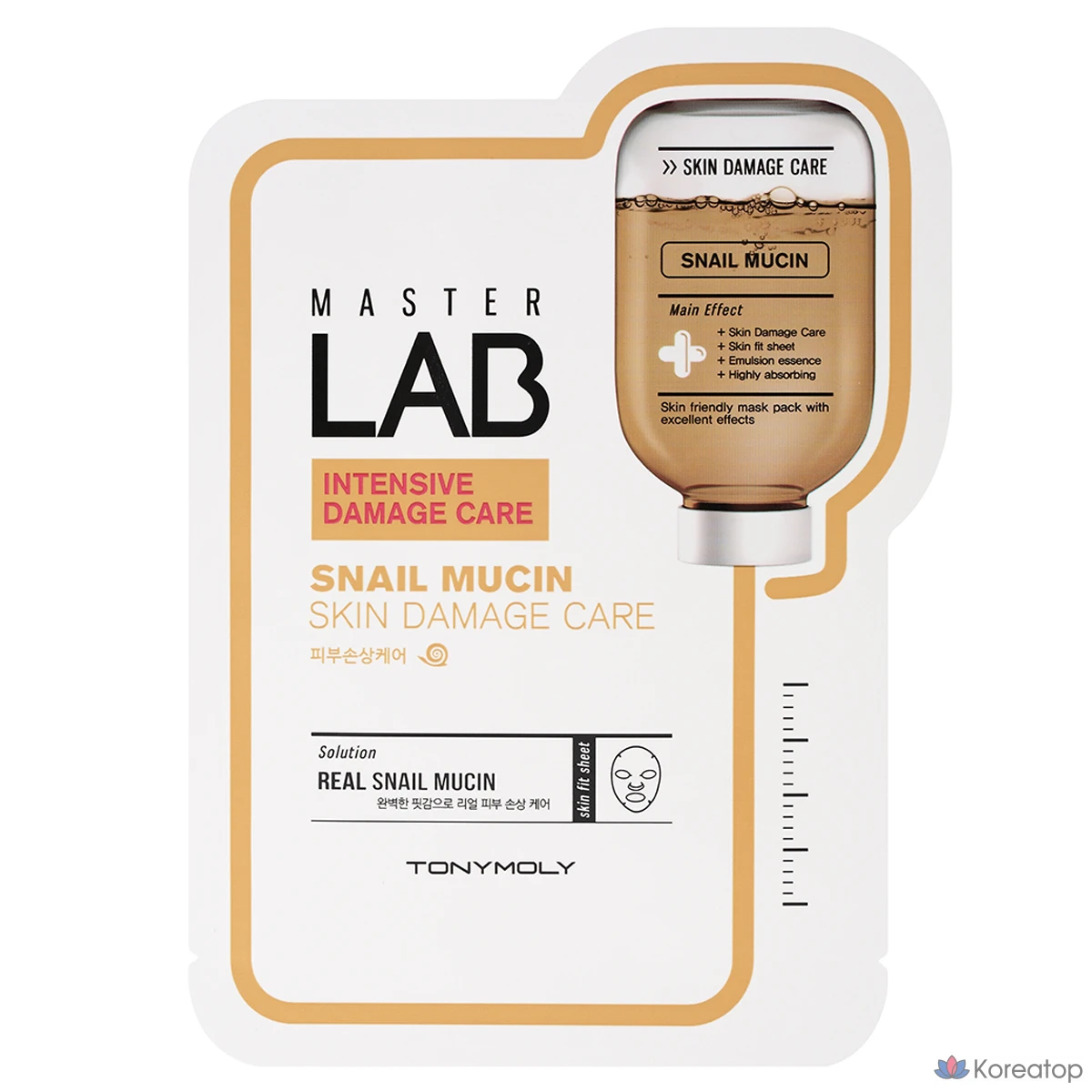 Тканевая маска для лица Tony Moly Master Lab Snail Mucin Mask Sheet, 1 шт.