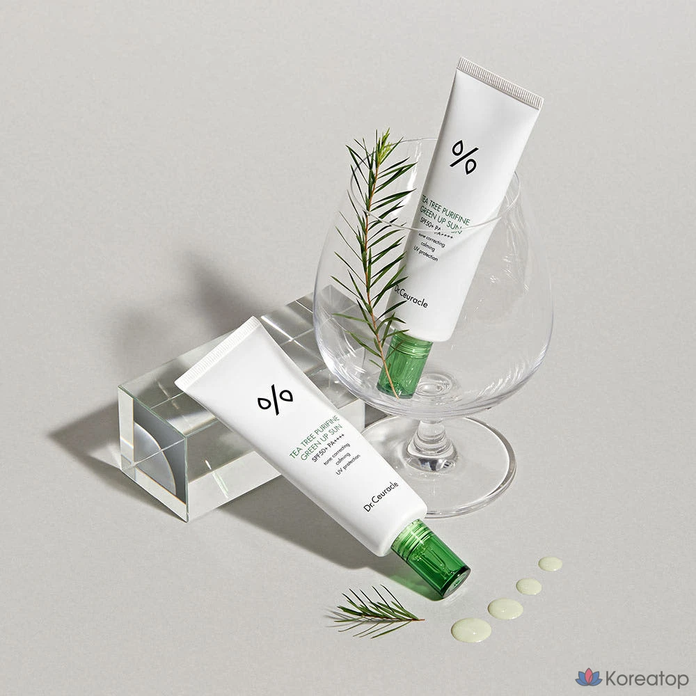 Солнцезащитный крем Dr. Ceuracle Tea Tree Purifine Green Up Sun SPF50+, 50 мл, 1 шт.