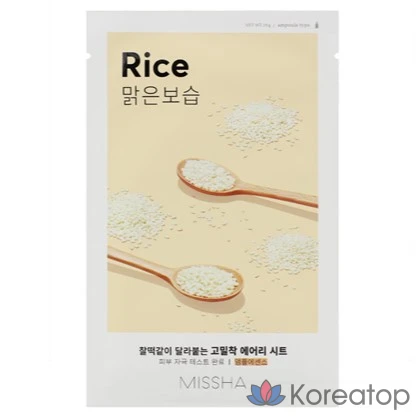 Тканевая маска для лица Missha Airy Fit Sheet Mask Rice, 1 шт.