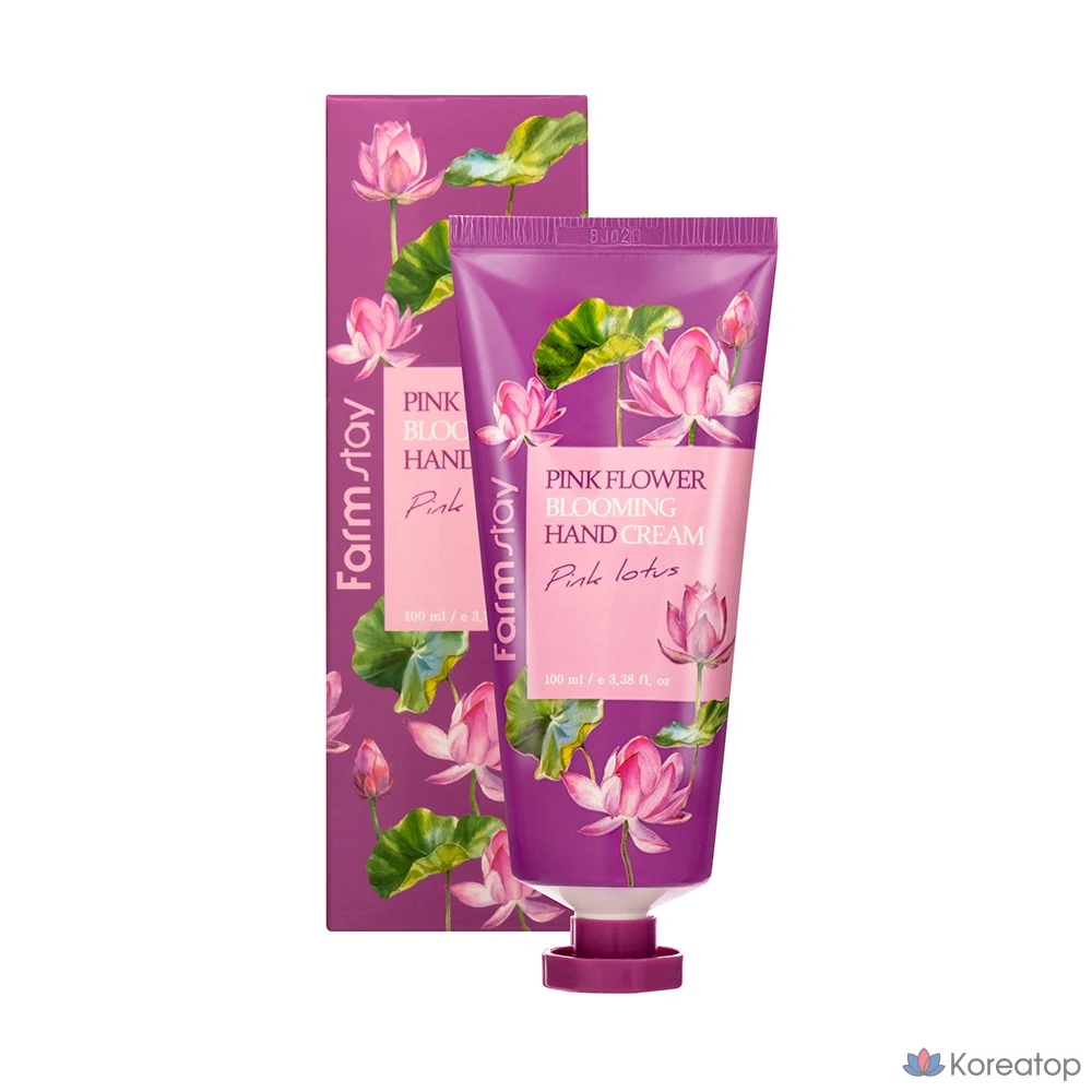 Крем для рук FarmStay Pink Flower Blooming Hand Cream Pink Lotus, 100 мл, 1 шт.