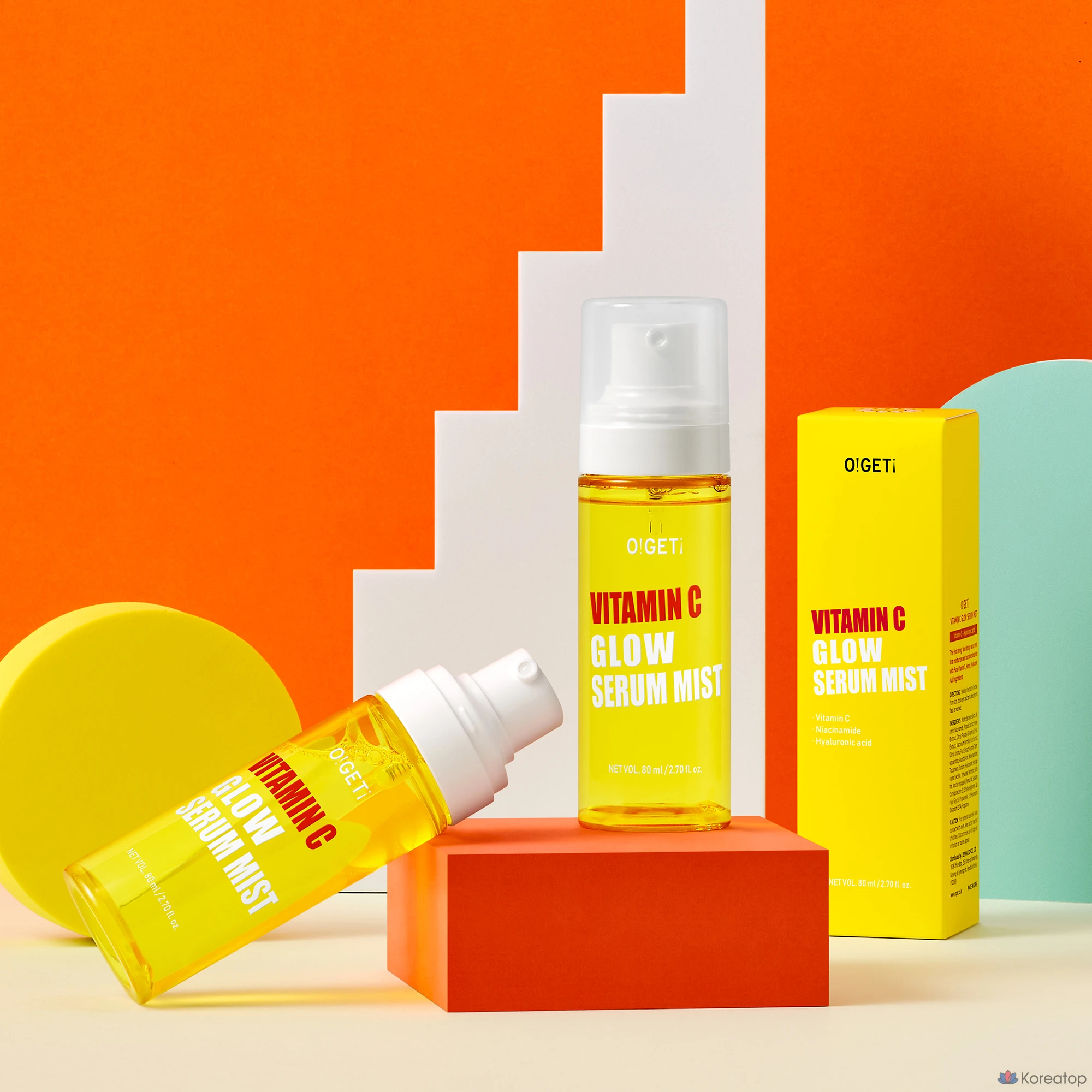 Сыворотка-мист O!GETi Vitamin C Glow Serum Mist, 80 мл, 1 шт.
