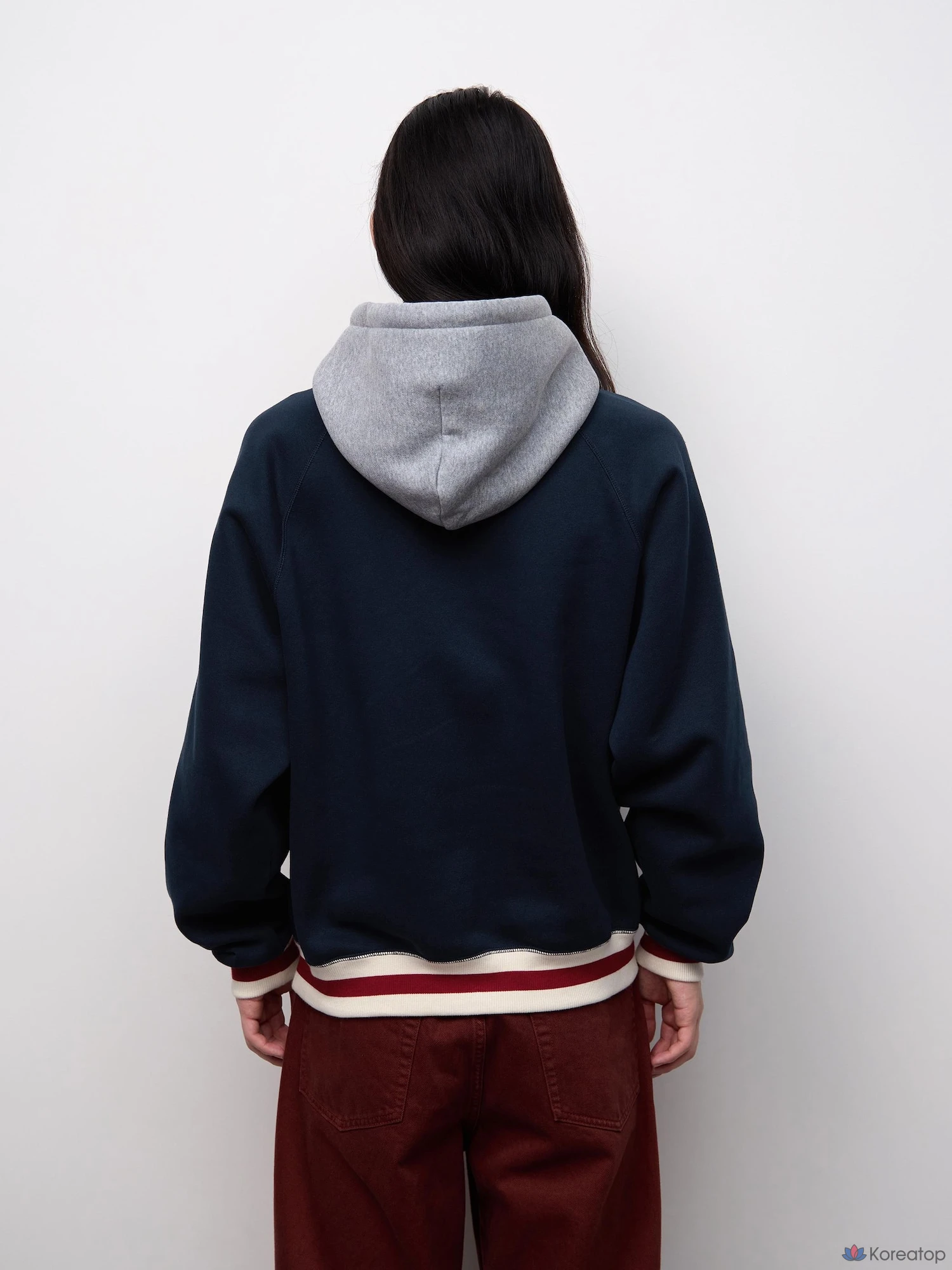 Худи Uniqlo Heavyweight Sweat Cocoon Hoodie, двухцветный