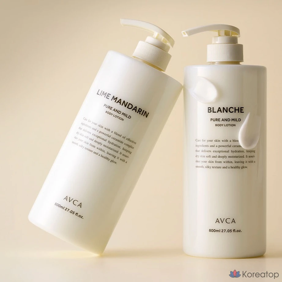 Лосьон для тела AVCA Pure &amp; Mild Ceramide Body Lotion Fair &amp; Freesia, 800 мл, 1 шт.