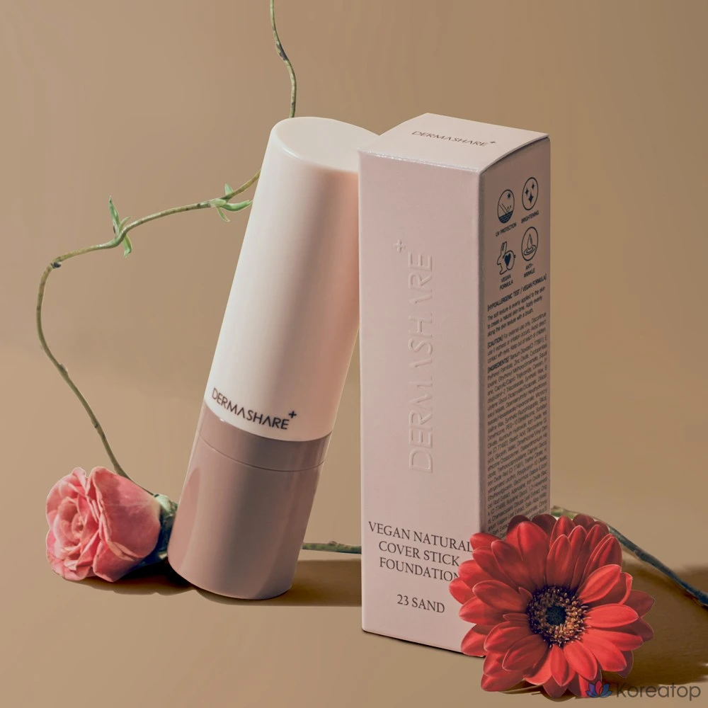 Стик-фундамент Dermashare Natural Fit Cover Stick Serum Foundation SPF50+ PA+++, оттенок 23 Sand, 14 г, 1 шт.