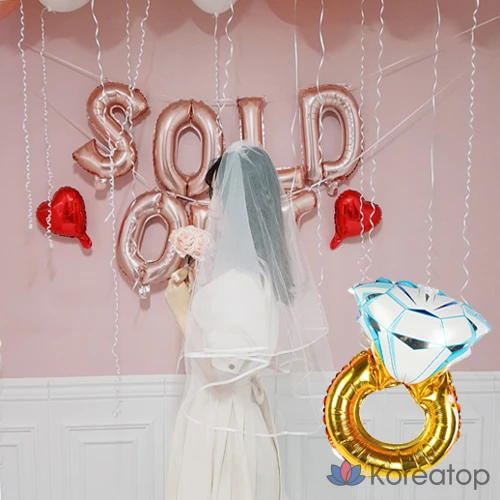 Набор для ухода FATION Bridal Shower 4-piece Set (SOLD OUT + Veil + Ring Balloon + Heart Balloon), Rose Gold