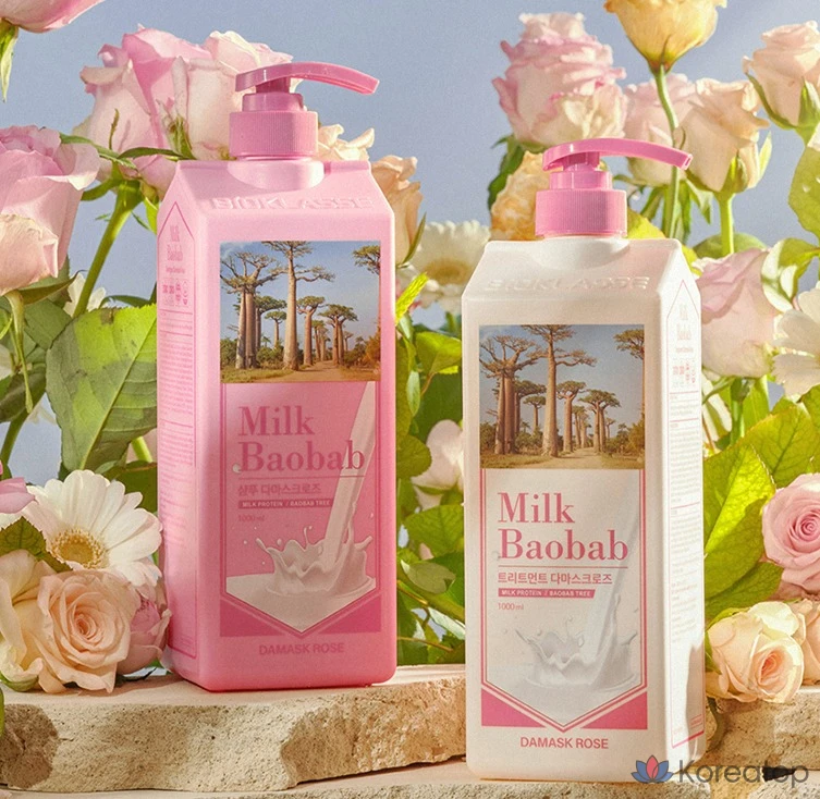 Триатмент для волос Milk Baobab Protein Damage Care Treatment, аромат Damask Rose, 1 л, 1 шт.