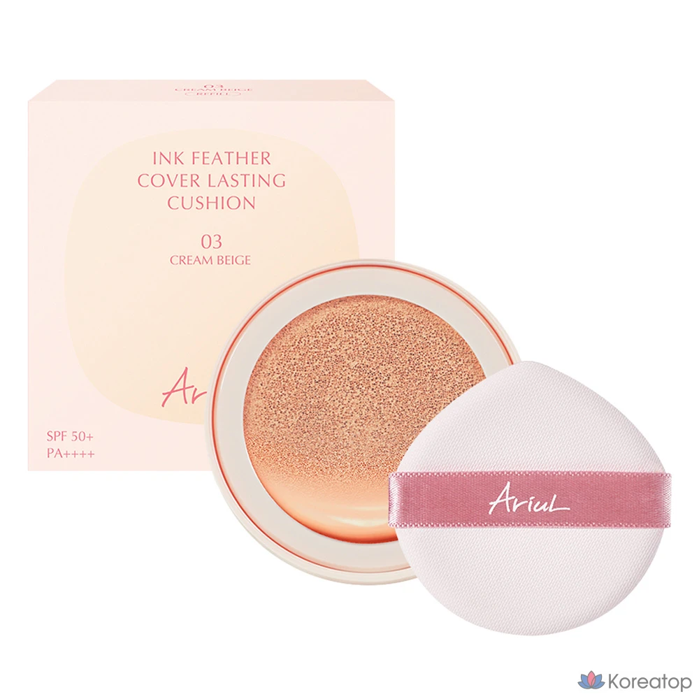Кушон Ariul Ink Feeder Lasting Cushion SPF50+ PA++++, оттенок 03 Cream Beige, 15 г, 1 шт.