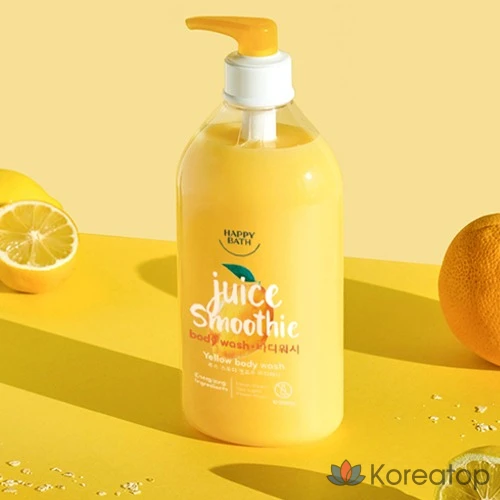 Гель для душа Happy Bath Juice Smoothie Yellow Body Wash Yuzu, 820 г, 1 шт.