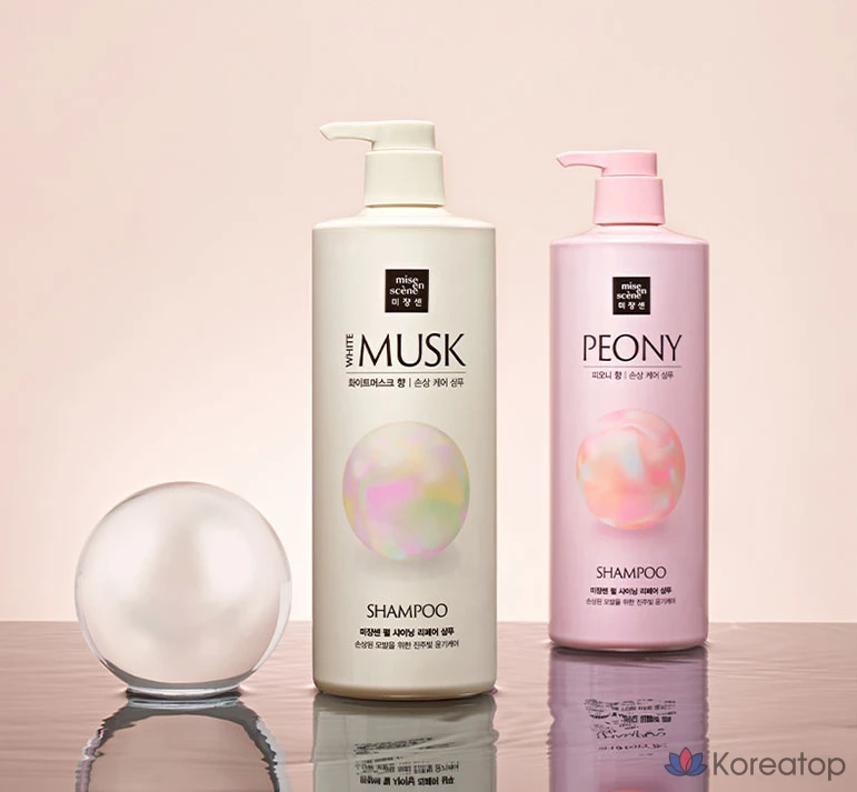 Шампунь Mise en Scene Pearl Shining Repair Shampoo, аромат White Musk, 1 л, 1 шт.