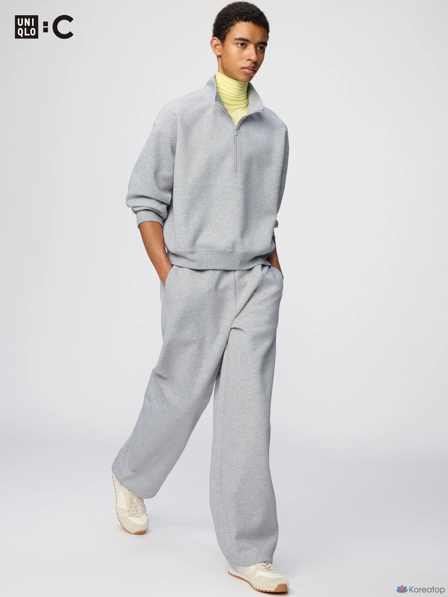 Брюки Uniqlo Sweat Wide Pants, длина ноги 70–76 см