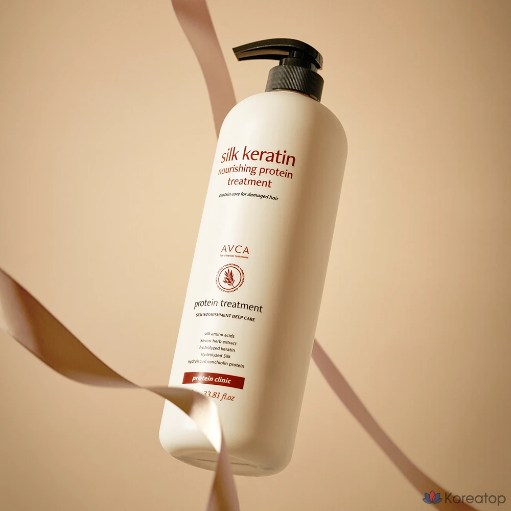 Кондиционер-уход AVCA Silk Keratin Nourishing Protein Treatment, 1 л, 1 шт.